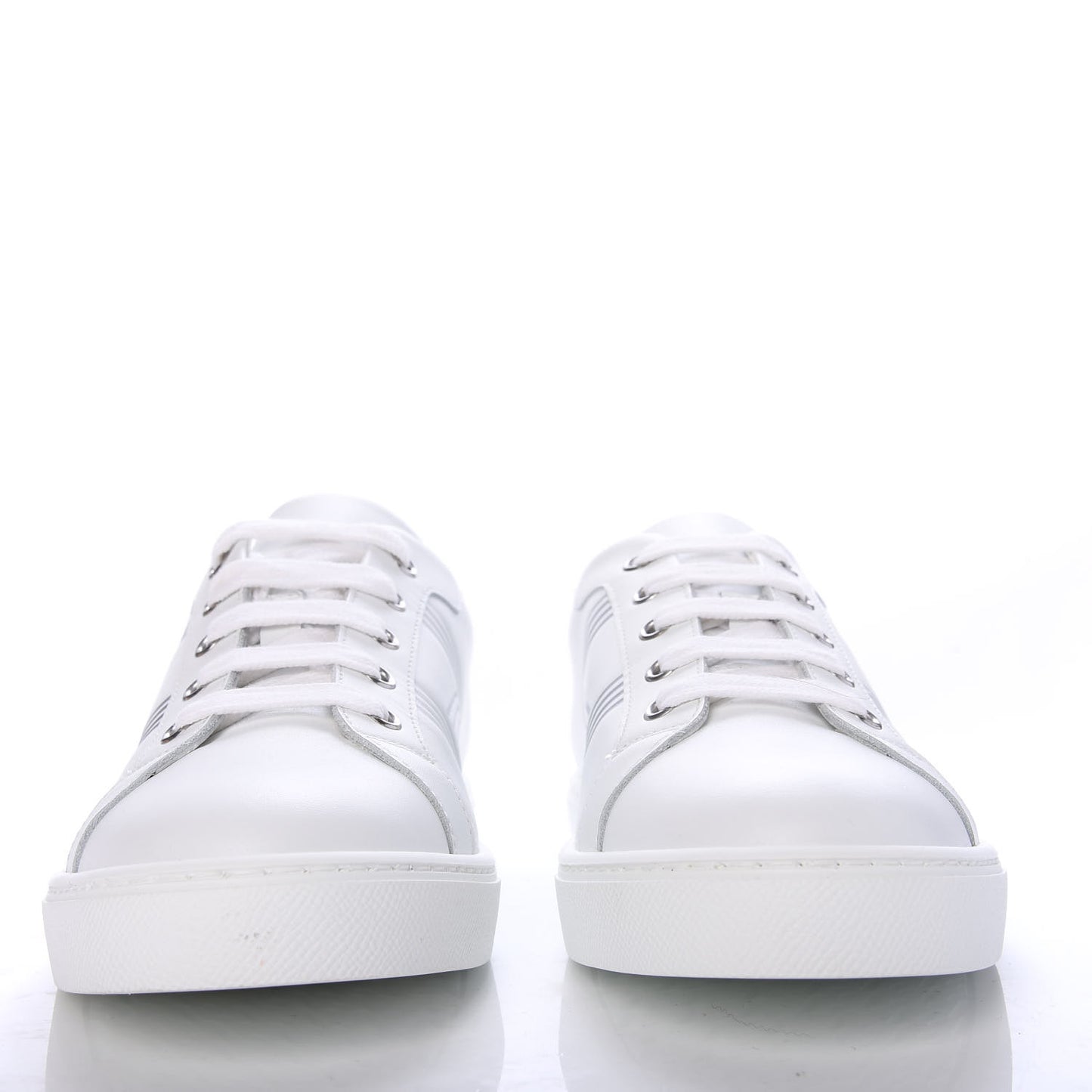 Nappa Womens Avantage Sneakers 38.5 White Argent