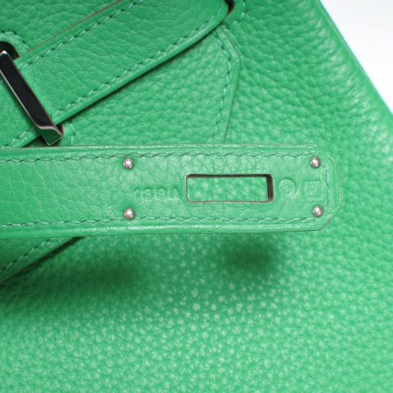 Hermes Taurillon Clemence Birkin 40 Menthe 8 of 12