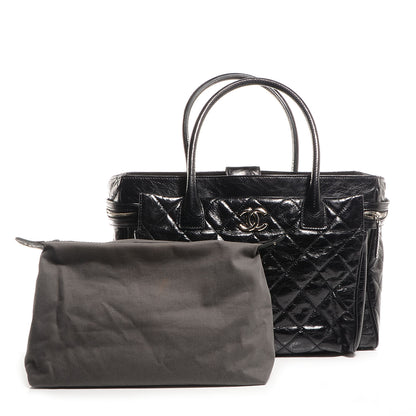 Chanel Glazed Calfskin New Portobello Large Tote Black 8 of 8