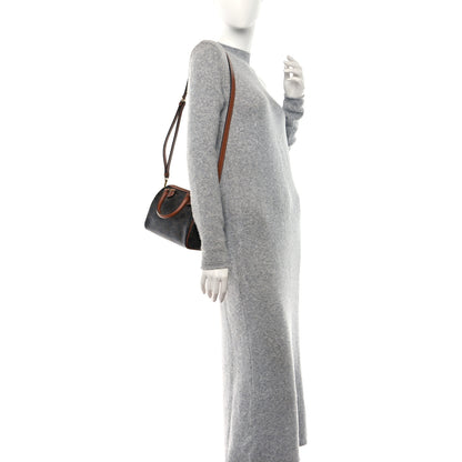 Celine Triomphe Canvas Calfskin Small Boston Bag Tan 2 of 11