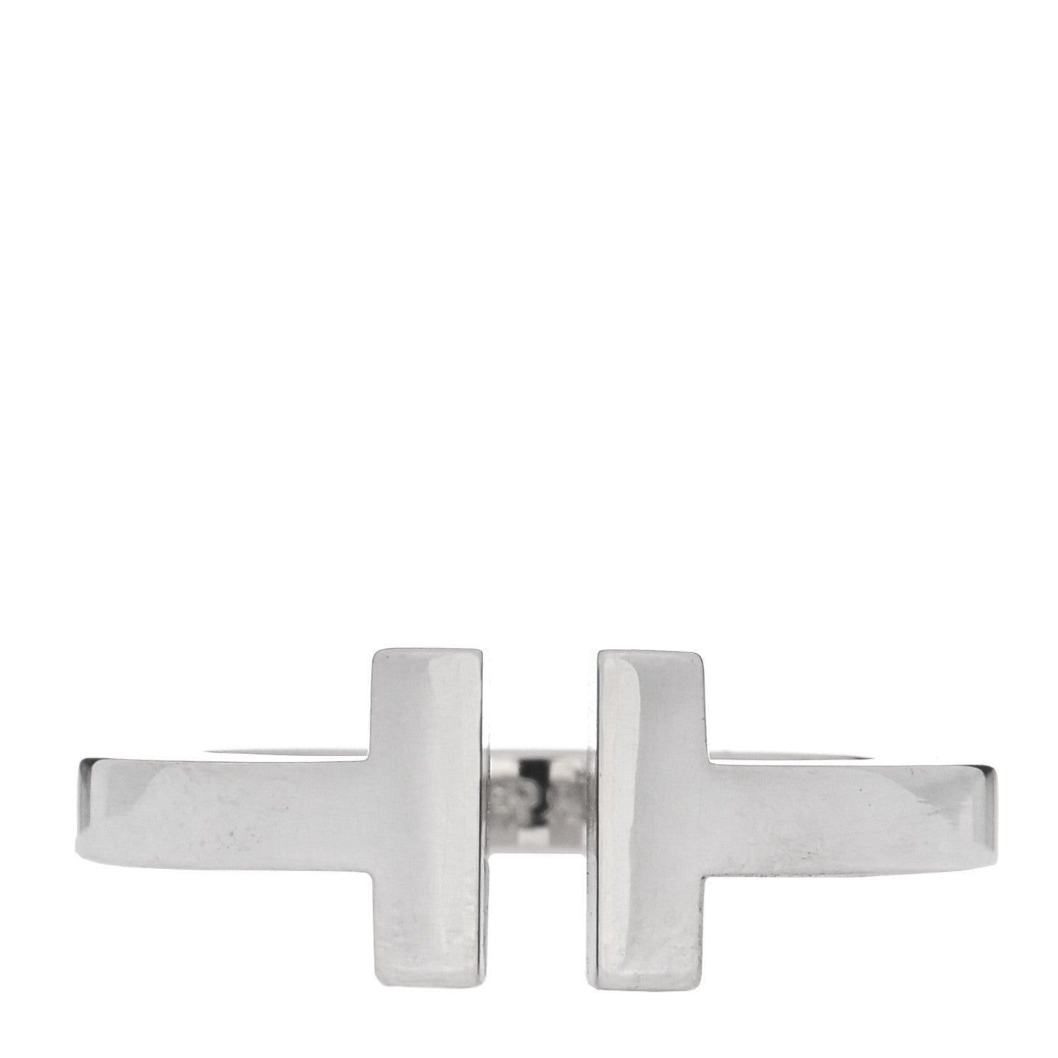 Tiffany Sterling Silver T Square Ring 52 6 1 of 4