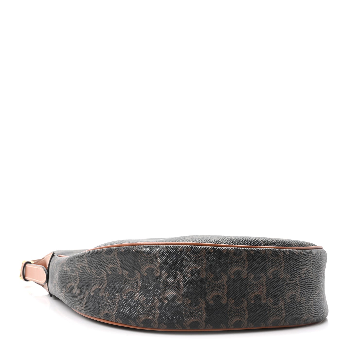 Calfskin Triomphe Canvas Small Heloise Shoulder Bag Tan