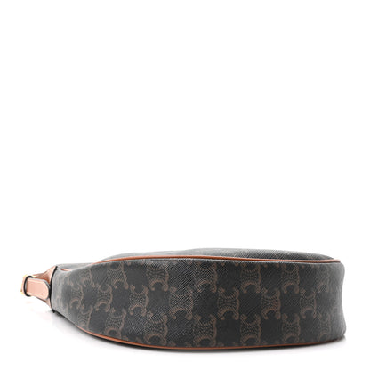 Celine Calfskin Triomphe Canvas Small Heloise Shoulder Bag Tan 4 of 11