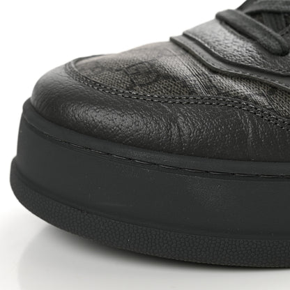 Gucci Textured Dollar Calfskin GG Supreme Monogram Mens Chunky Sneakers 9 Graphite Grey Black Grey 12 of 16
