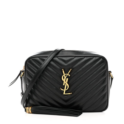 Saint Laurent Calfskin Matelasse Monogram Lou Camera Bag Black 1 of 12