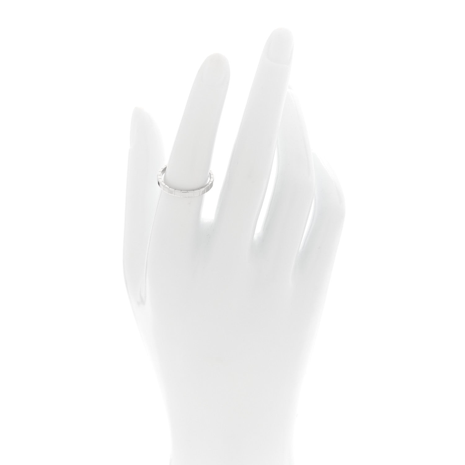 Chopard 18K White Gold Ice Cube Band Ring 53 6.5 2 of 4