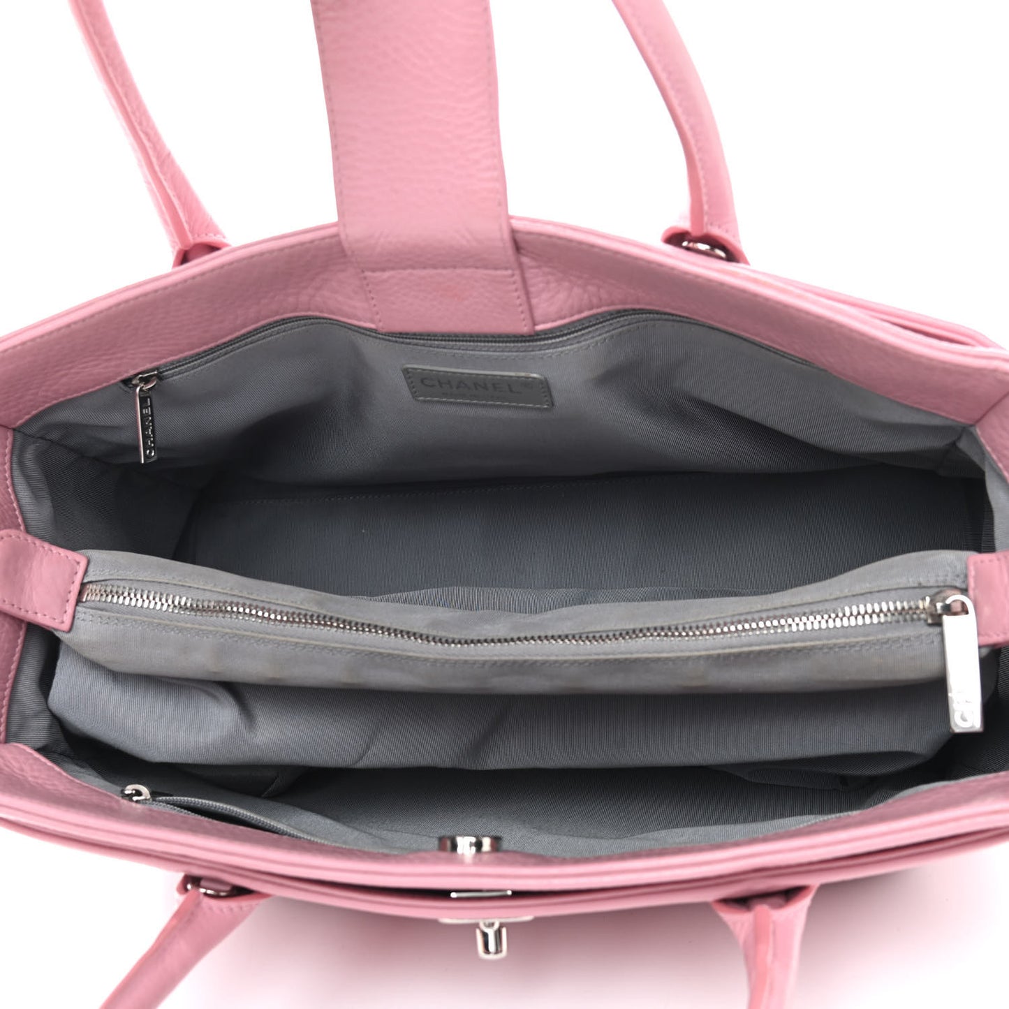 Calfskin Cerf Shopper Tote Pink