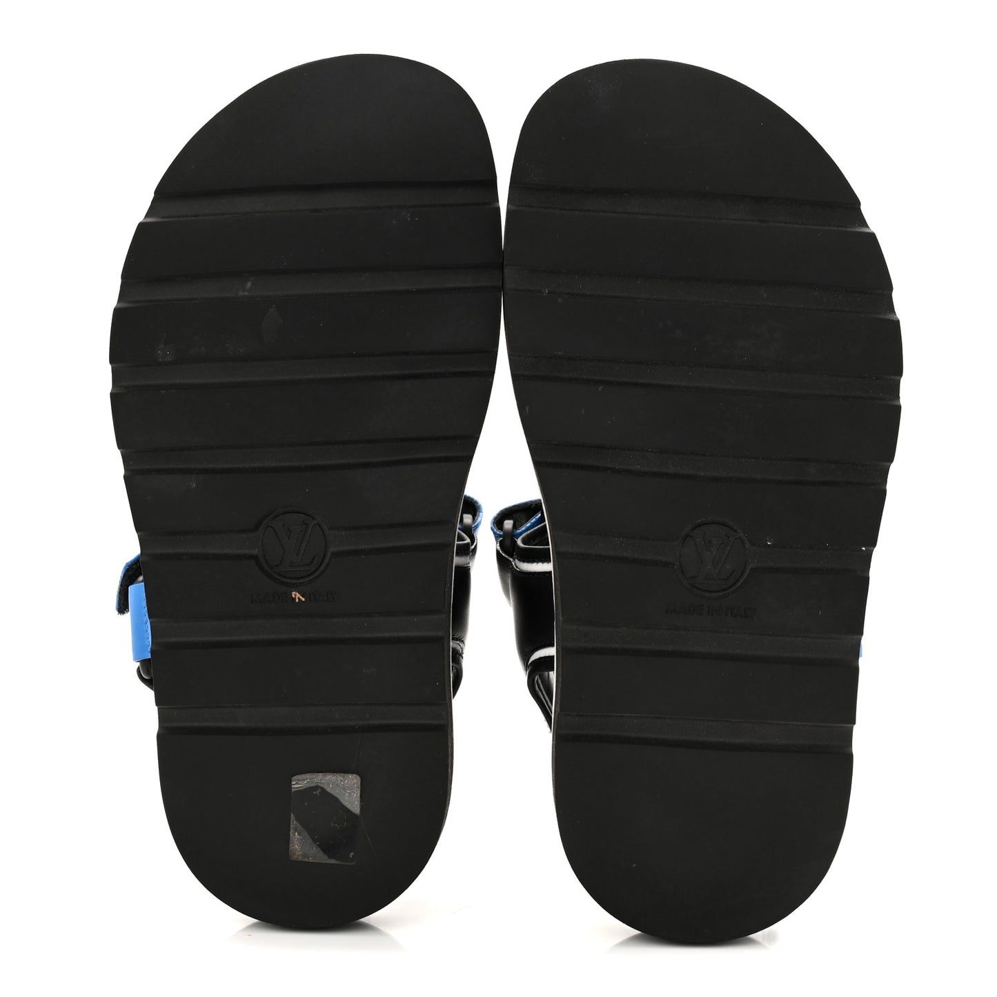 Calfskin Monogram Pool Pillow Flat Comfort Sandals 38 Blue