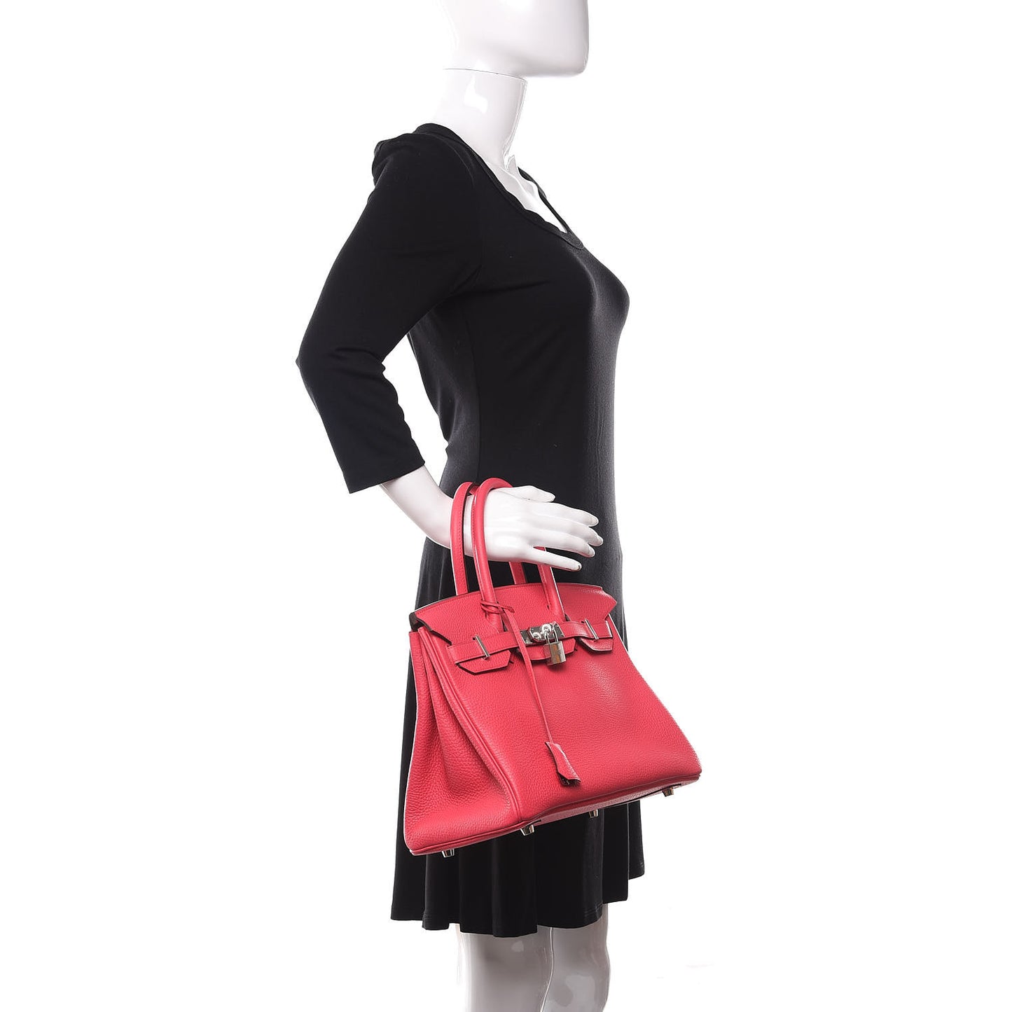 Taurillon Clemence Birkin 30 Rose Extreme