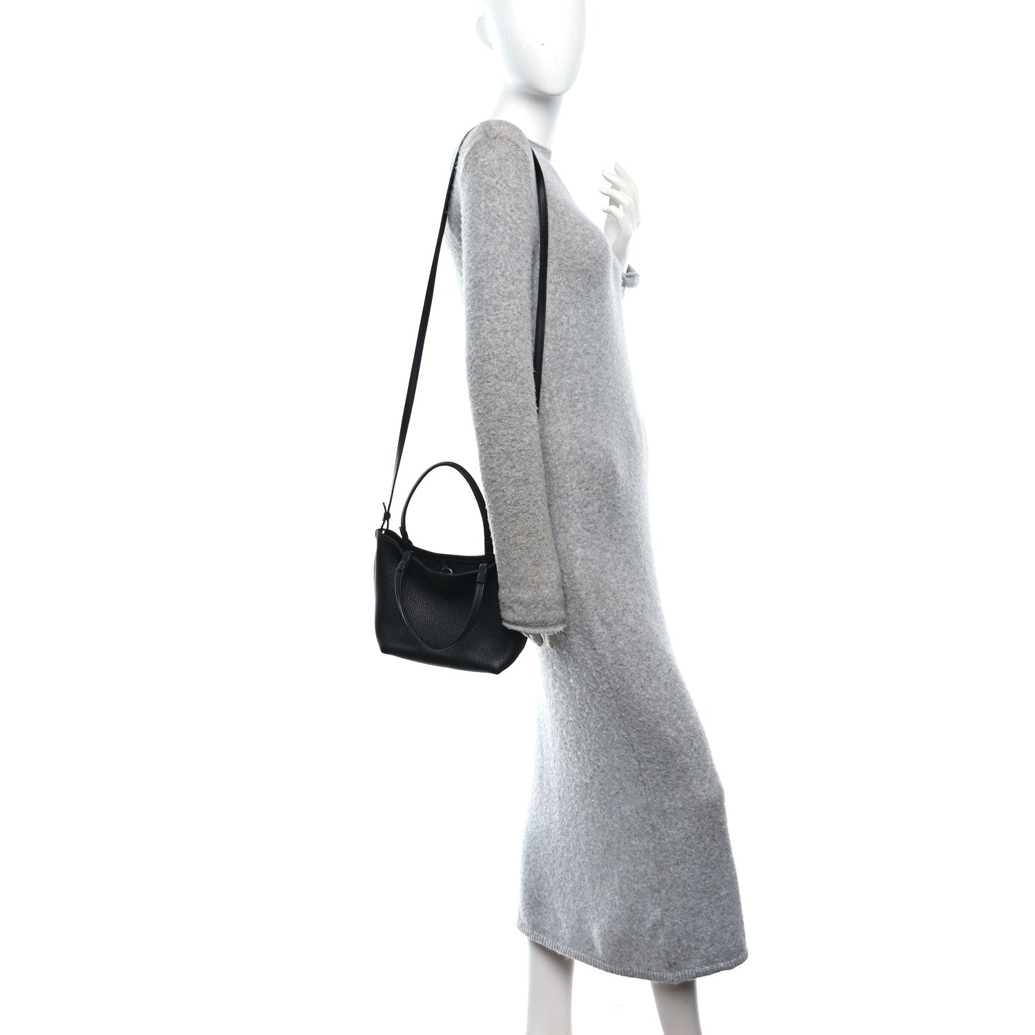 The Row Grained Calfskin Small Park Tote Black 2 of 9