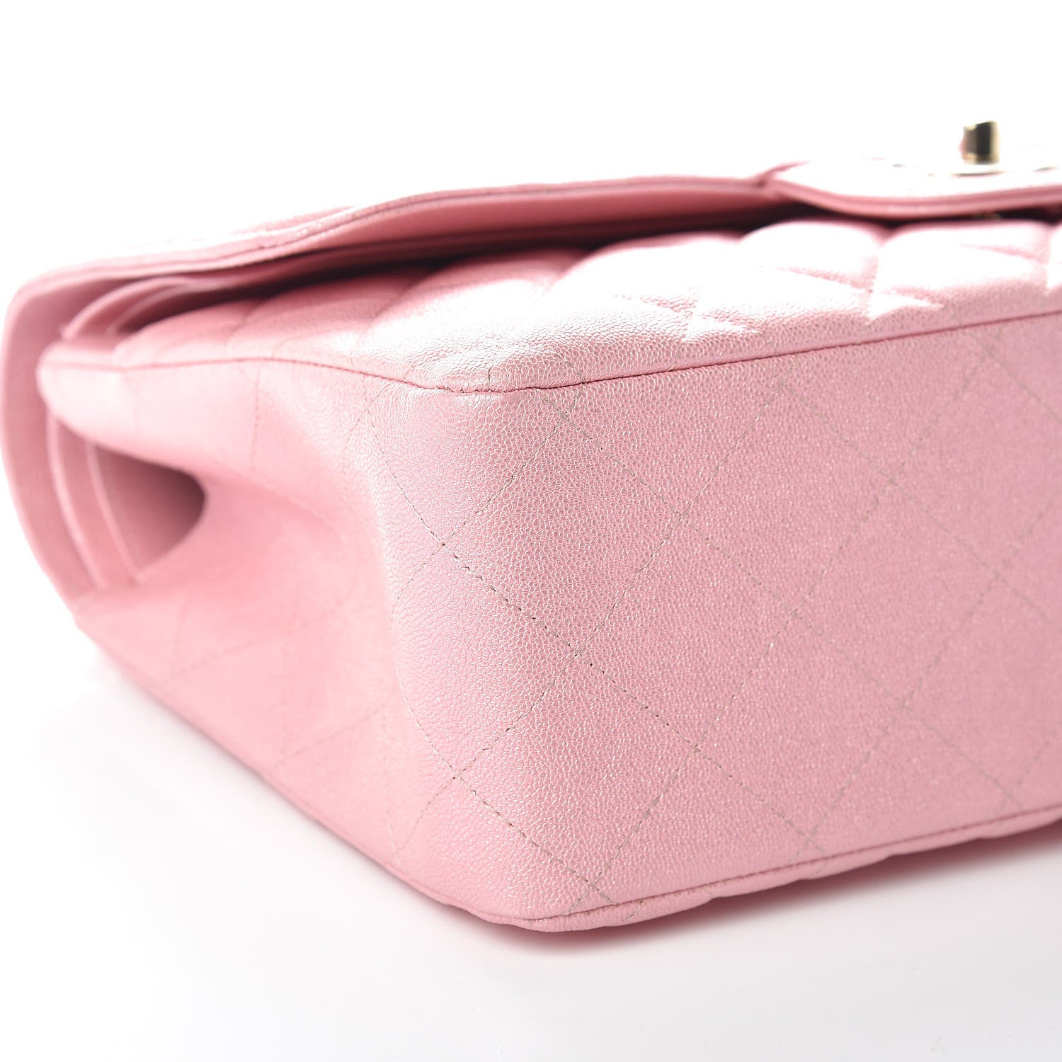 Chanel Iridescent Caviar Quilted Jumbo Double Flap Rose Pink 5 of 9