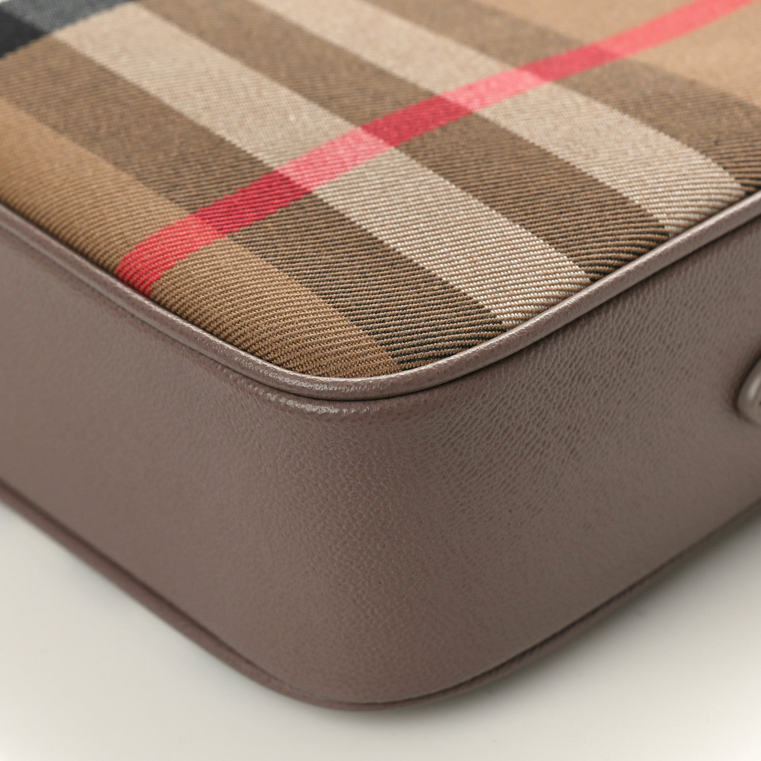 Burberry Check Calfskin Large Camera Bag Grey Mink 9 of 9