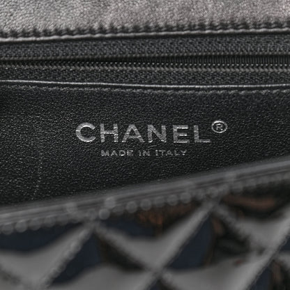 Chanel Lambskin Patent Classic Twist Crescent Flap Bag Black 6 of 12