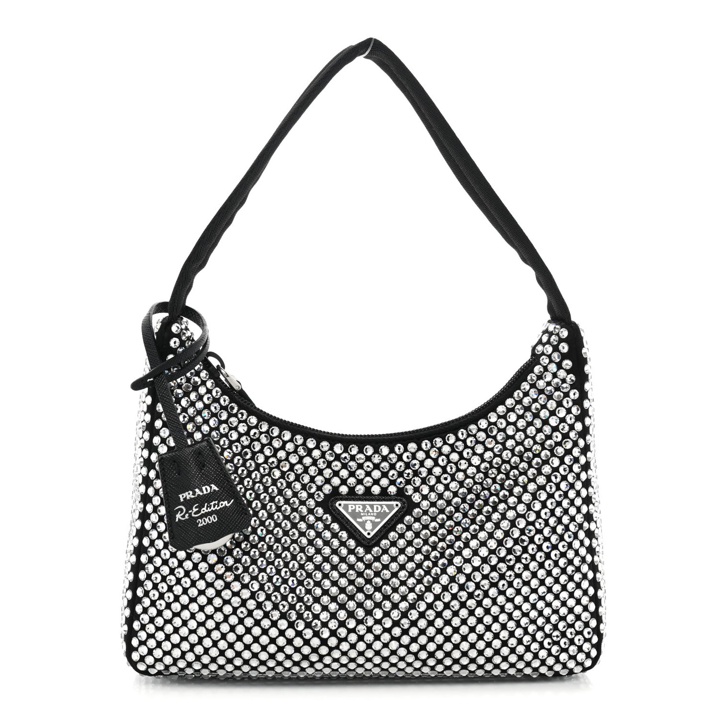 Satin Crystal Mini Re-Edition 2000 Bag Cristal
