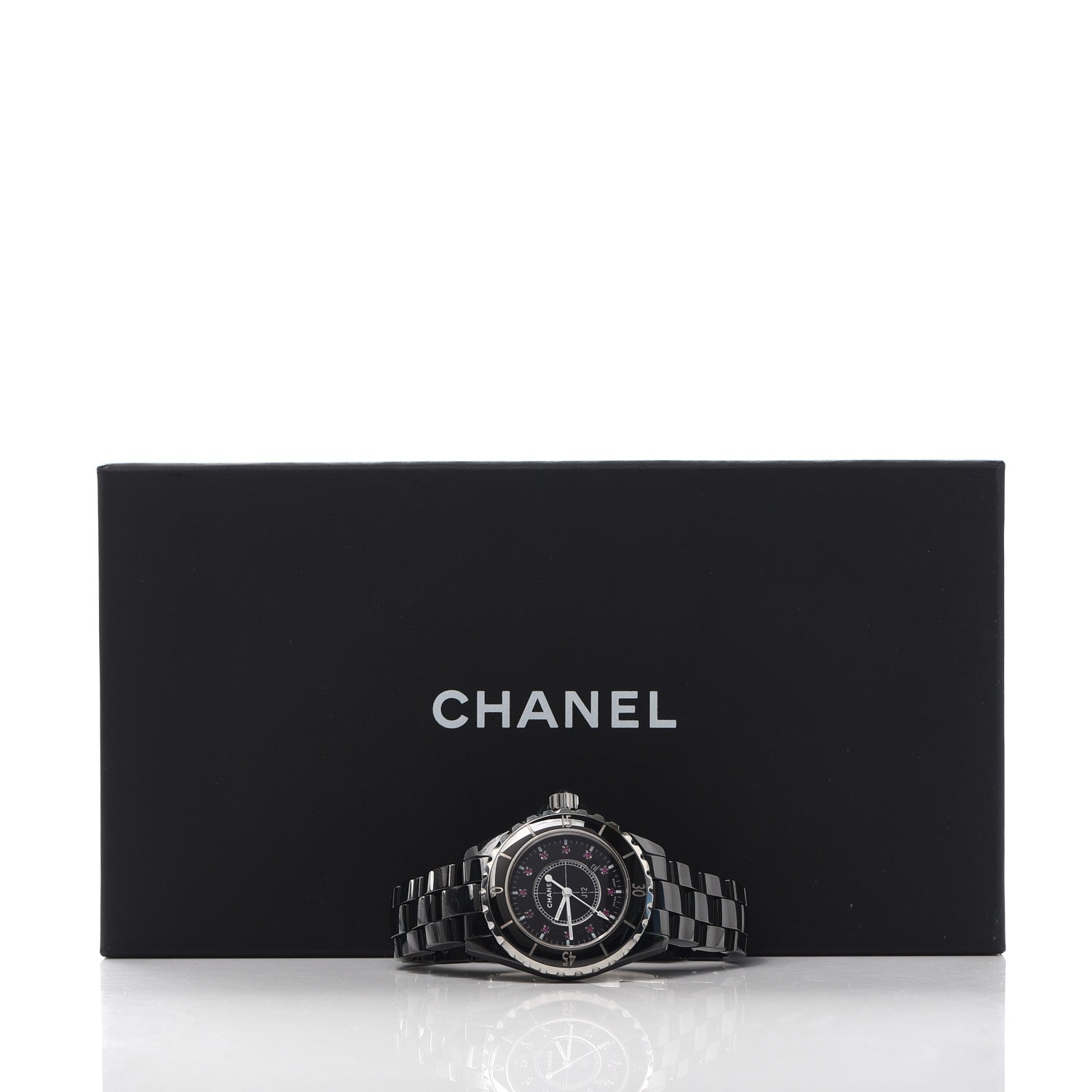 Chanel Stainless Steel Ceramic Ruby 33mm J12 Quartz Watch Black 6 of 6