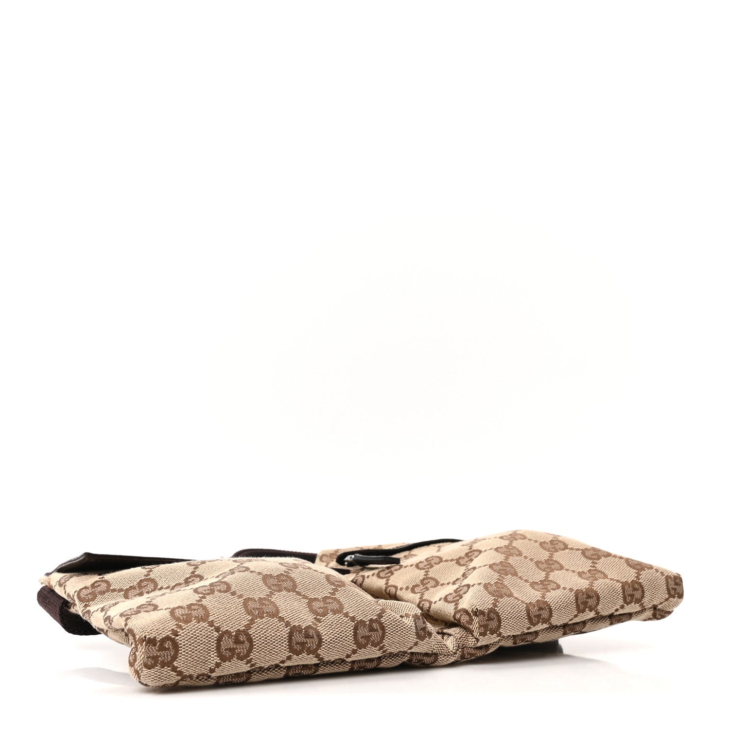 Gucci GG Monogram Double Pocket Belt Bag Dark Brown 4 of 10