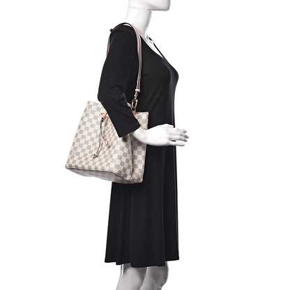 Louis Vuitton Damier Azur Neonoe MM Eau De Rose 2 of 11