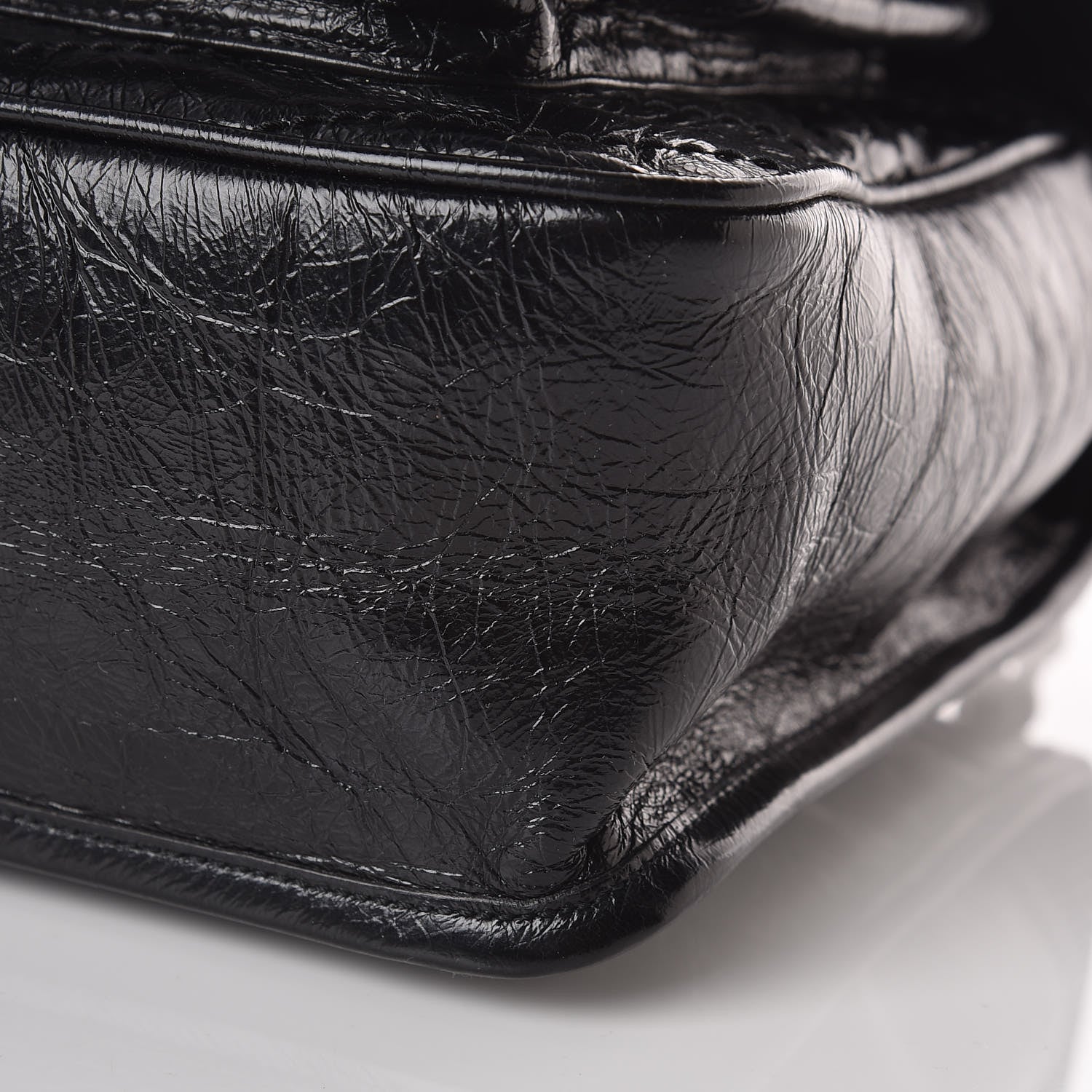 Saint Laurent Crinkled Calfskin Matelasse Monogram Medium Niki Chain Satchel Black 10 of 10