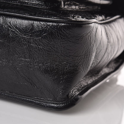 Saint Laurent Crinkled Calfskin Matelasse Monogram Medium Niki Chain Satchel Black 10 of 10