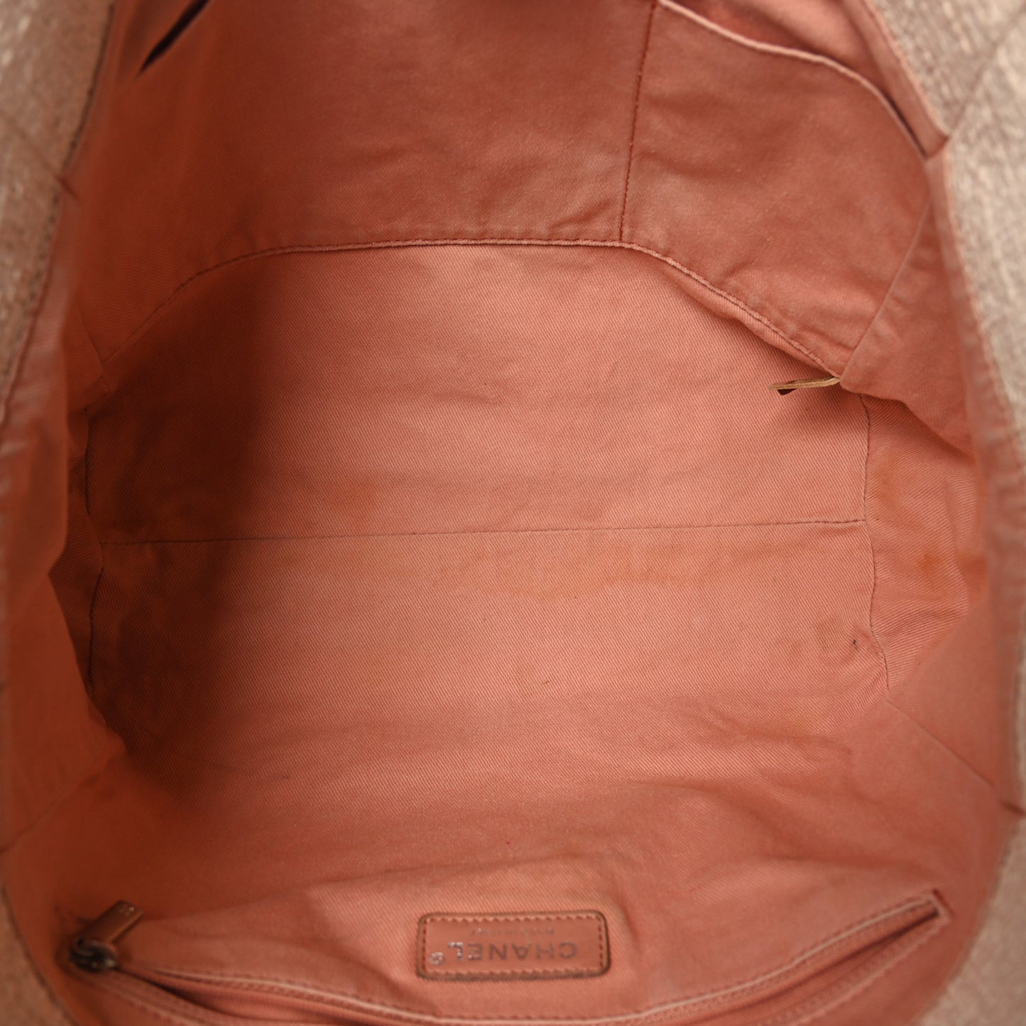 Woven Straw Raffia Small Deauville Tote Pink