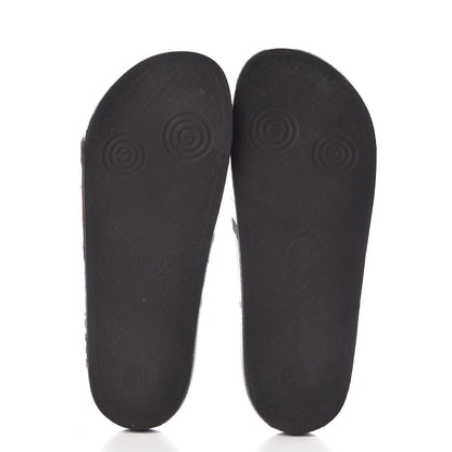 Gucci Rubber Web Mens Pool Slide Sandals 8 Black Green Red 6 of 6