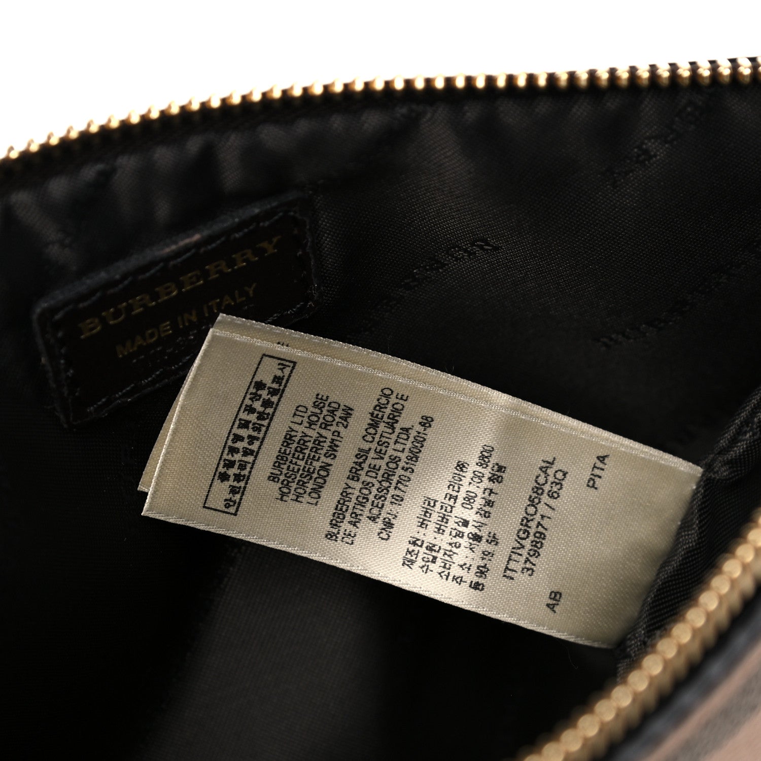Burberry Haymarket Check Small Peyton Crossbody Clutch Bag Chocolate 7 of 11