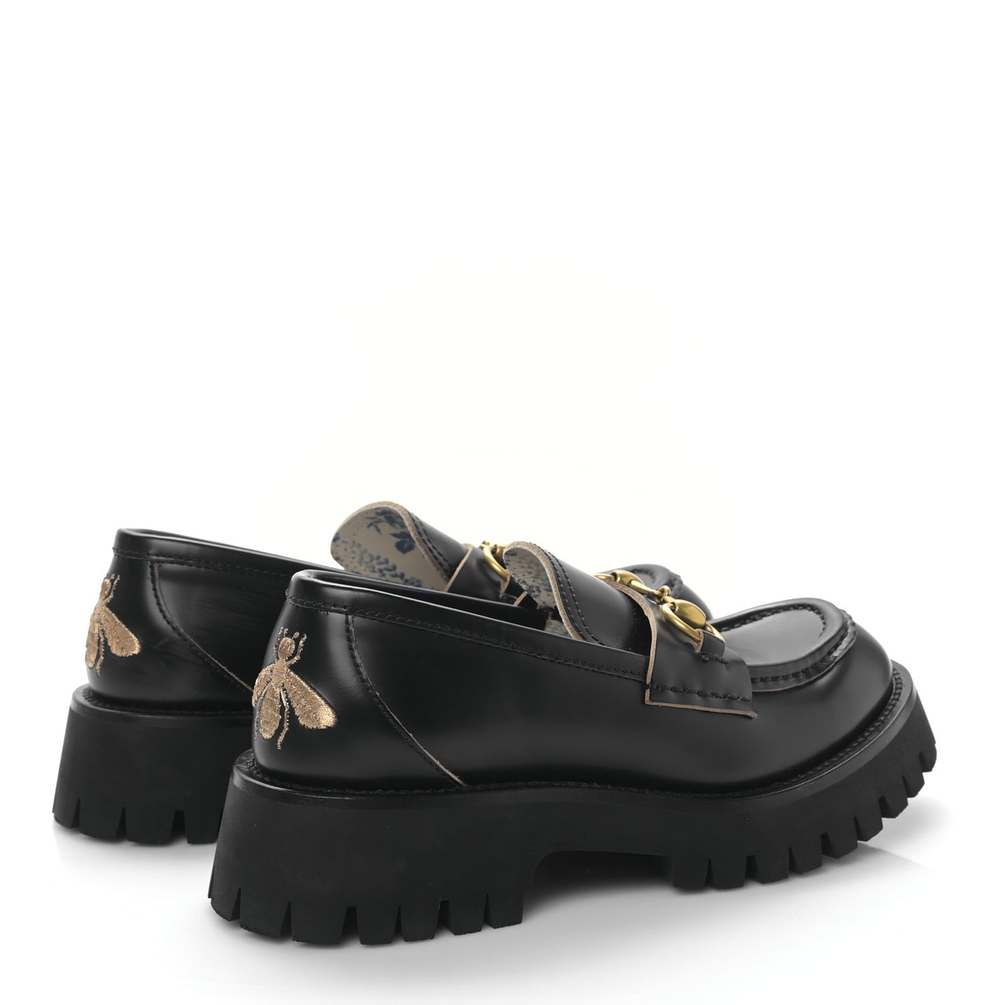 Cordovan Lux Womens Harald Horsebit 25mm Platform Loafers 36 Black