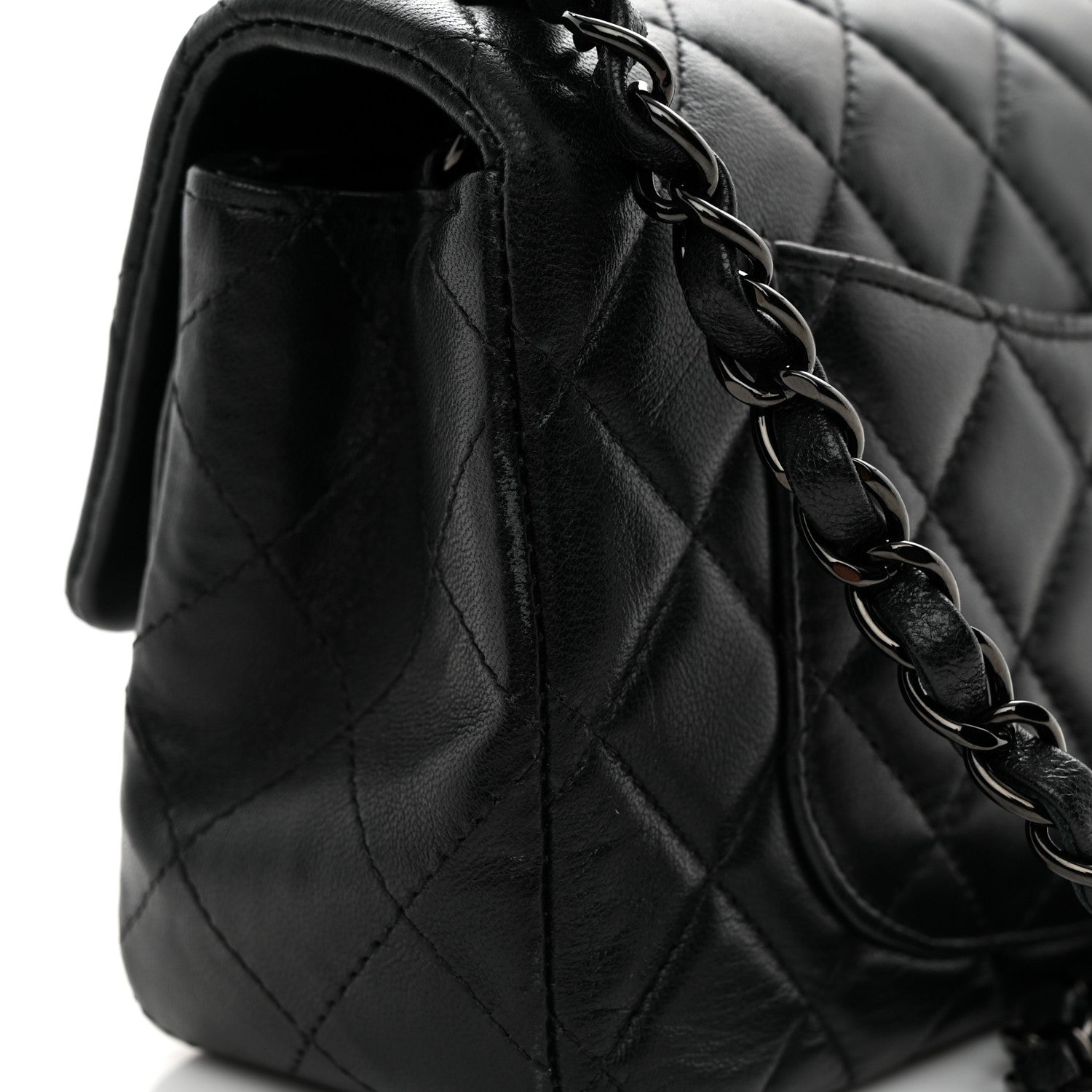 Chanel Lambskin Quilted Mini Rectangular Flap So Black 1906760