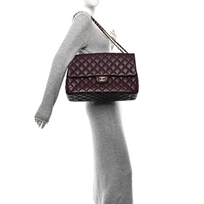 Chanel Caviar Quilted XXL Travel Flap Bag Burgundy 3 of 10
