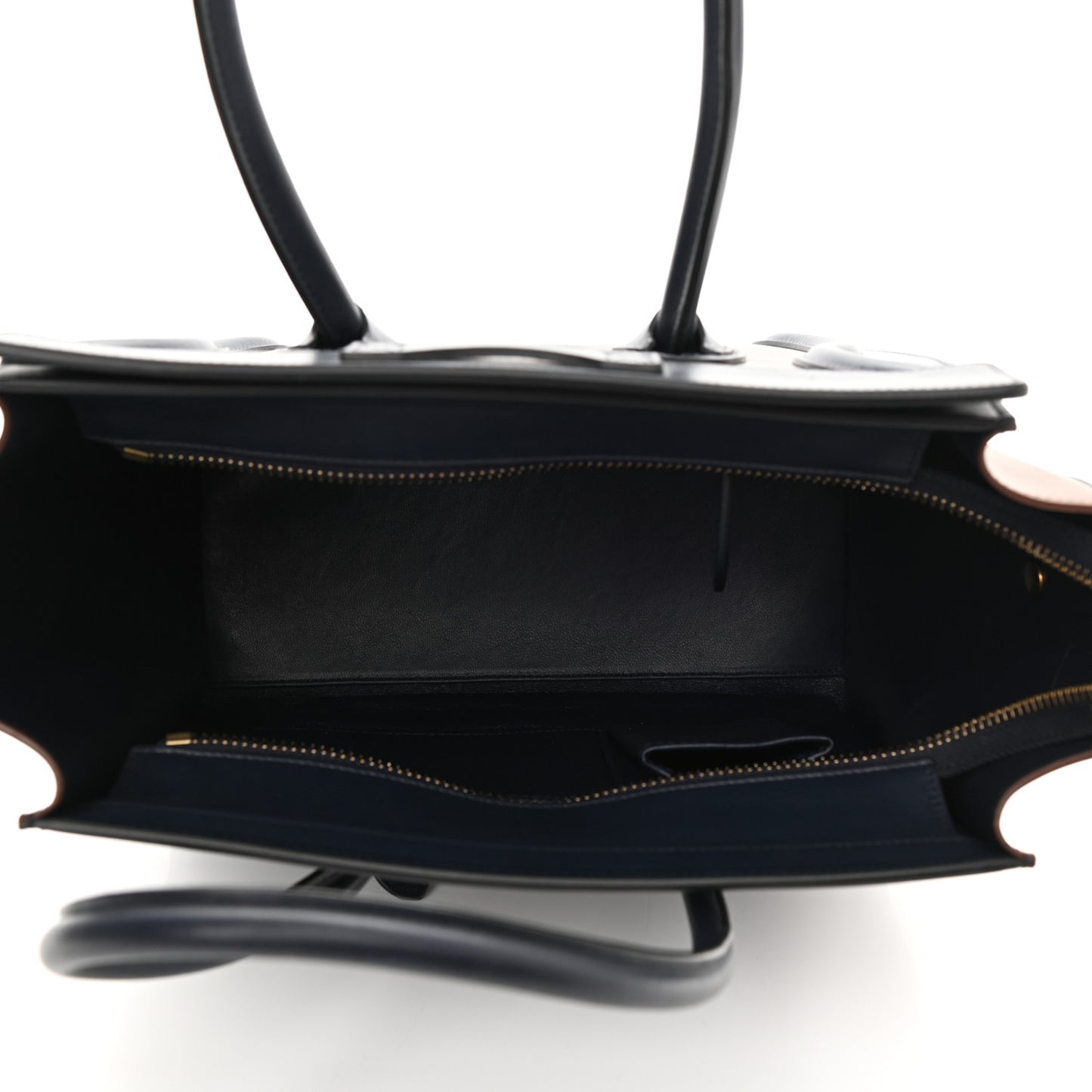 Smooth Calfskin Micro Tri-Color Luggage Black