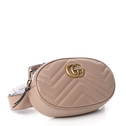 Gucci Calfskin Matelasse GG Marmont Belt Bag 105 42 Porcelain Rose 3 of 9