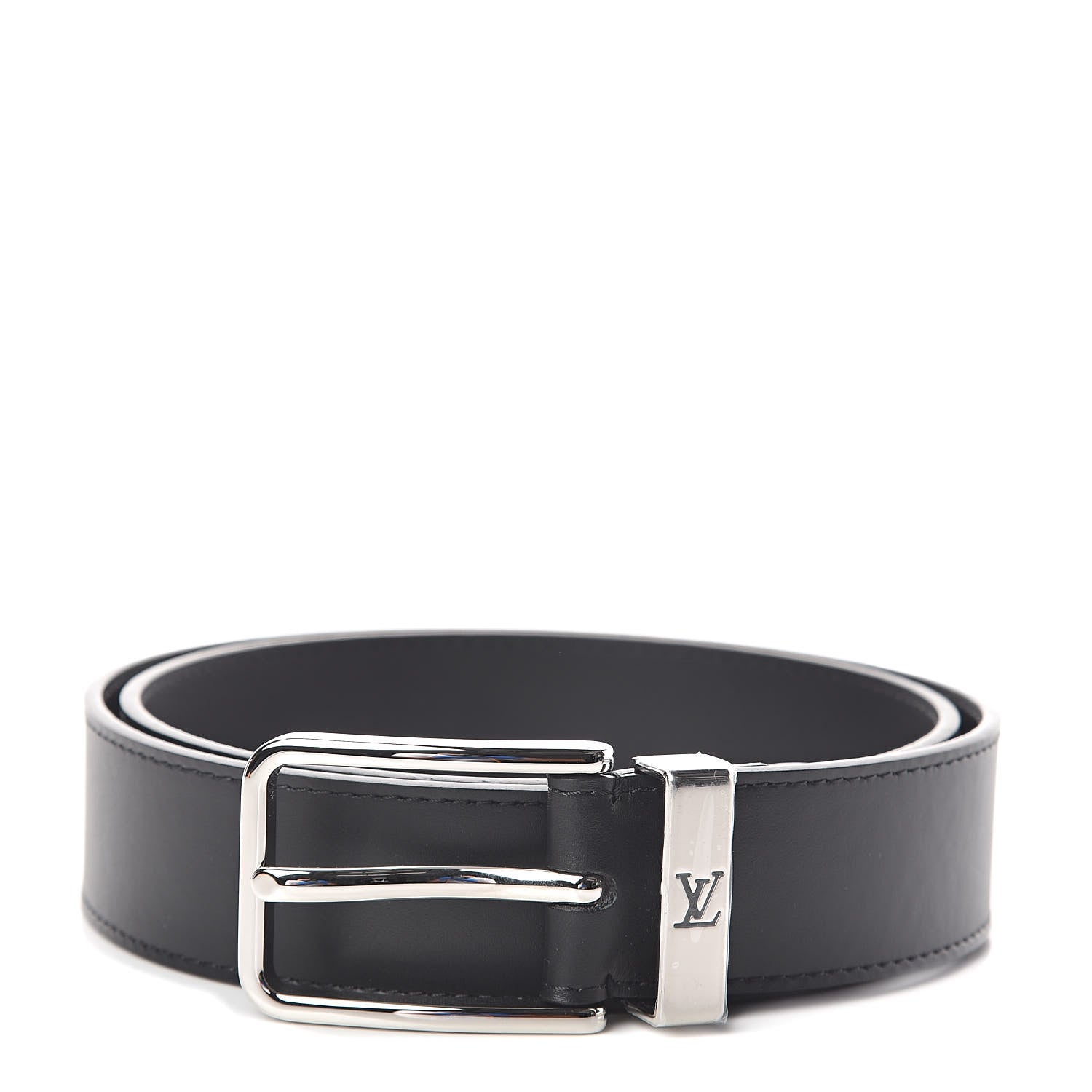 Louis Vuitton Calfskin 35mm Pont Neuf Belt 80 32 Black 1 of 7