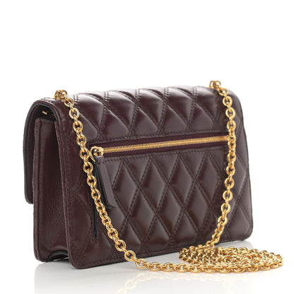 Mulberry Smooth Calfskin Quilted Small Darley Shoulder Bag Burgundy 3 of 14