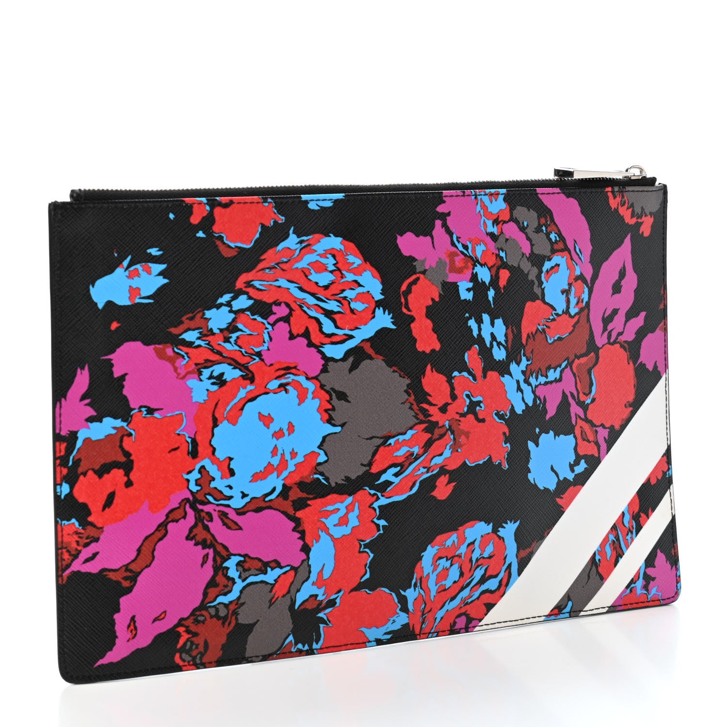 Givenchy Coated Canvas Floral Print Zip Pouch Multicolor 2 of 4