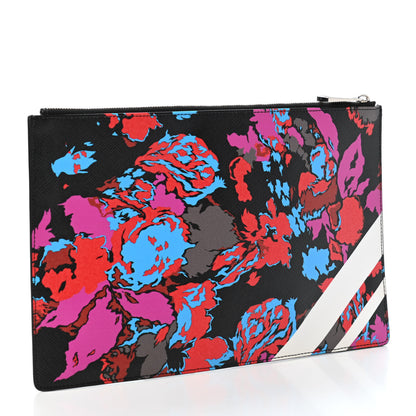 Givenchy Coated Canvas Floral Print Zip Pouch Multicolor 2 of 4