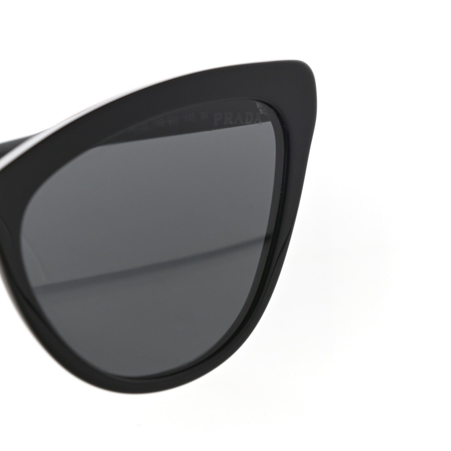 Prada Acetate Cat Eye Sunglasses SPR 01V Black 7 of 7