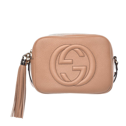 Gucci Pebbled Calfskin Small Soho Disco Bag Camelia 1 of 7