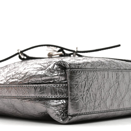 Givenchy Metallic Calfskin Medium Voyou Bag Silver 9 of 10