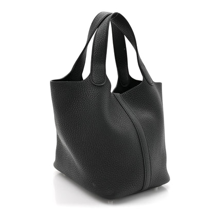 Hermes Taurillon Clemence Picotin Lock 18 PM Black 3 of 12