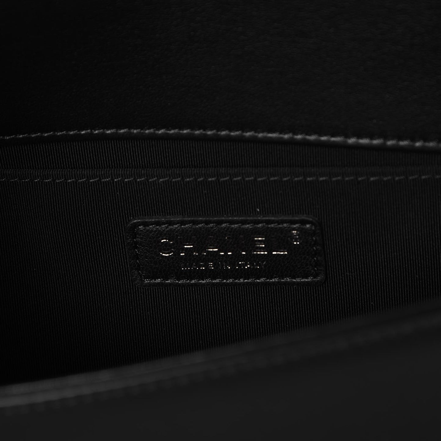 Lambskin Quilted Medium Boy Flap Black