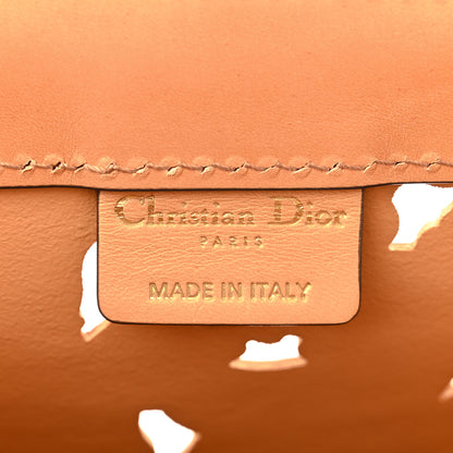 Christian Dior Calfskin Laser Cut Studded Medium Book Tote Beige 6 of 14