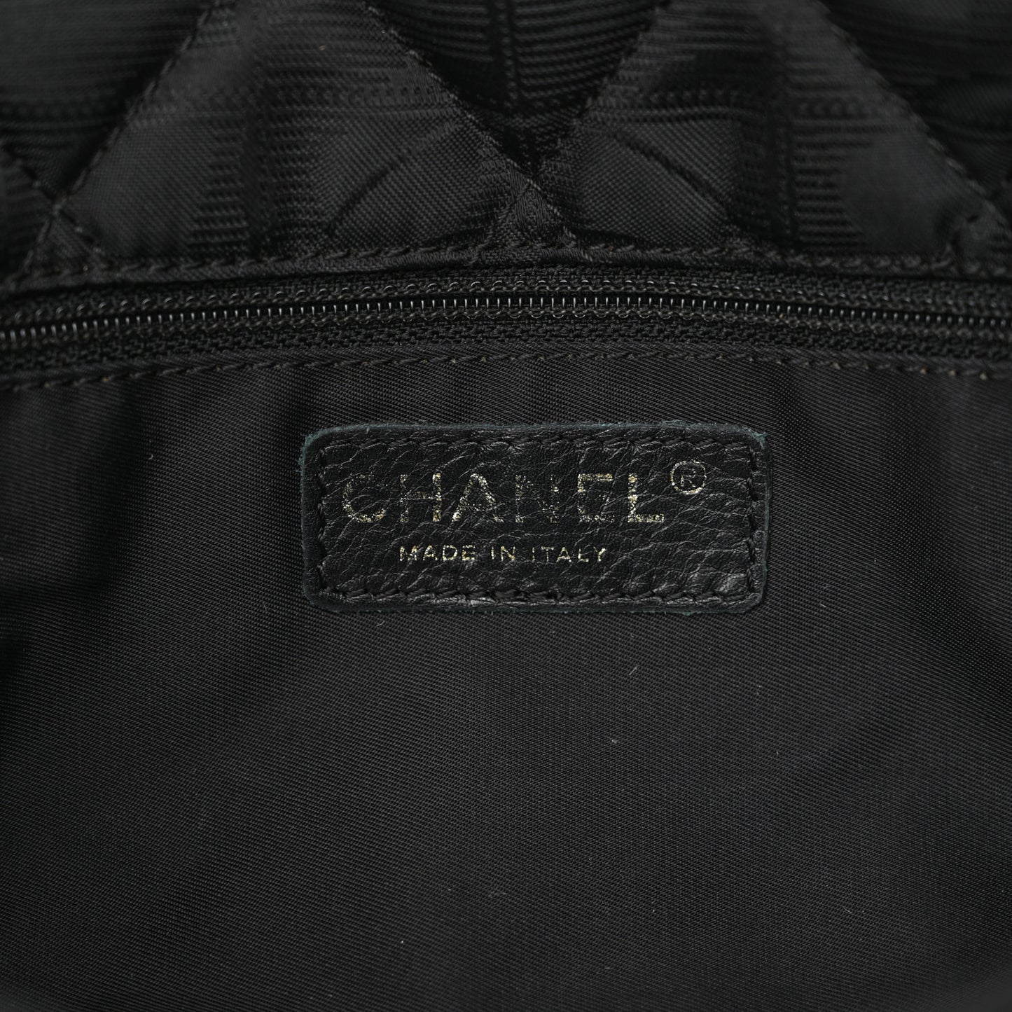 Nylon Quilted Travel Flap Black