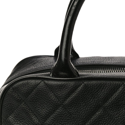 Chanel Caviar Patent Quilted Bowler Black 14 of 23