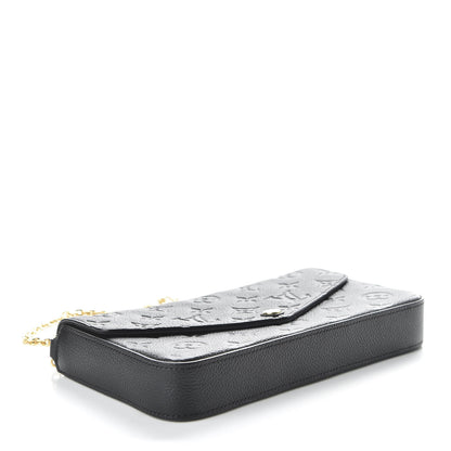 Louis Vuitton Empreinte Pochette Felicie Chain Wallet Black 5 of 10