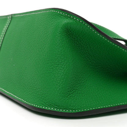 Hermes Taurillon Clemence Halzan 31 GM Bambou 9 of 9