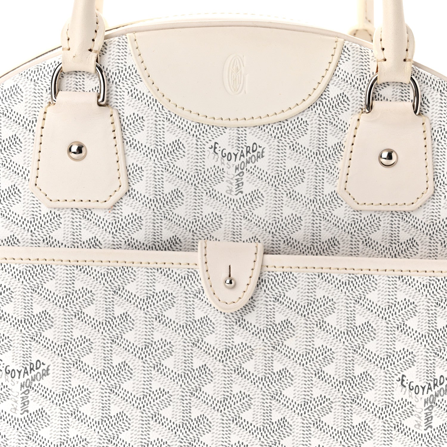 Goyard Goyardine Saint Jeanne MM Bowler White 7 of 10