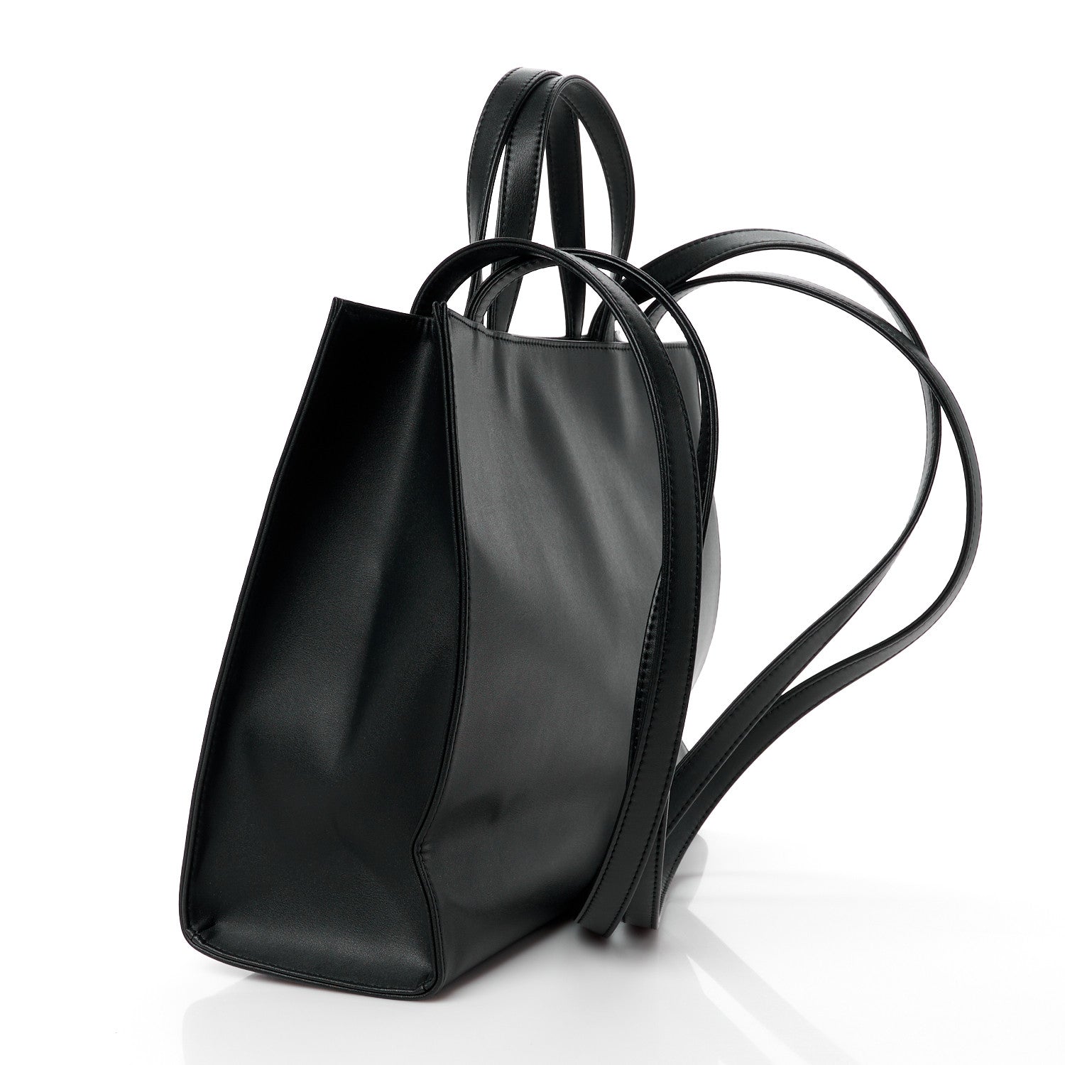 Telfar Vegan Leather Medium Shopping Bag Black 3 of 11