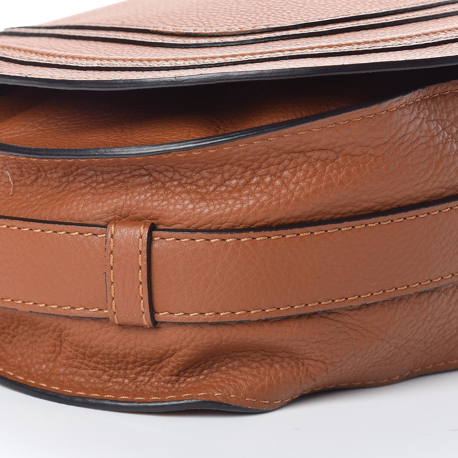 Chloe Calfskin Medium Marcie Round Crossbody Bag Tan 8 of 9
