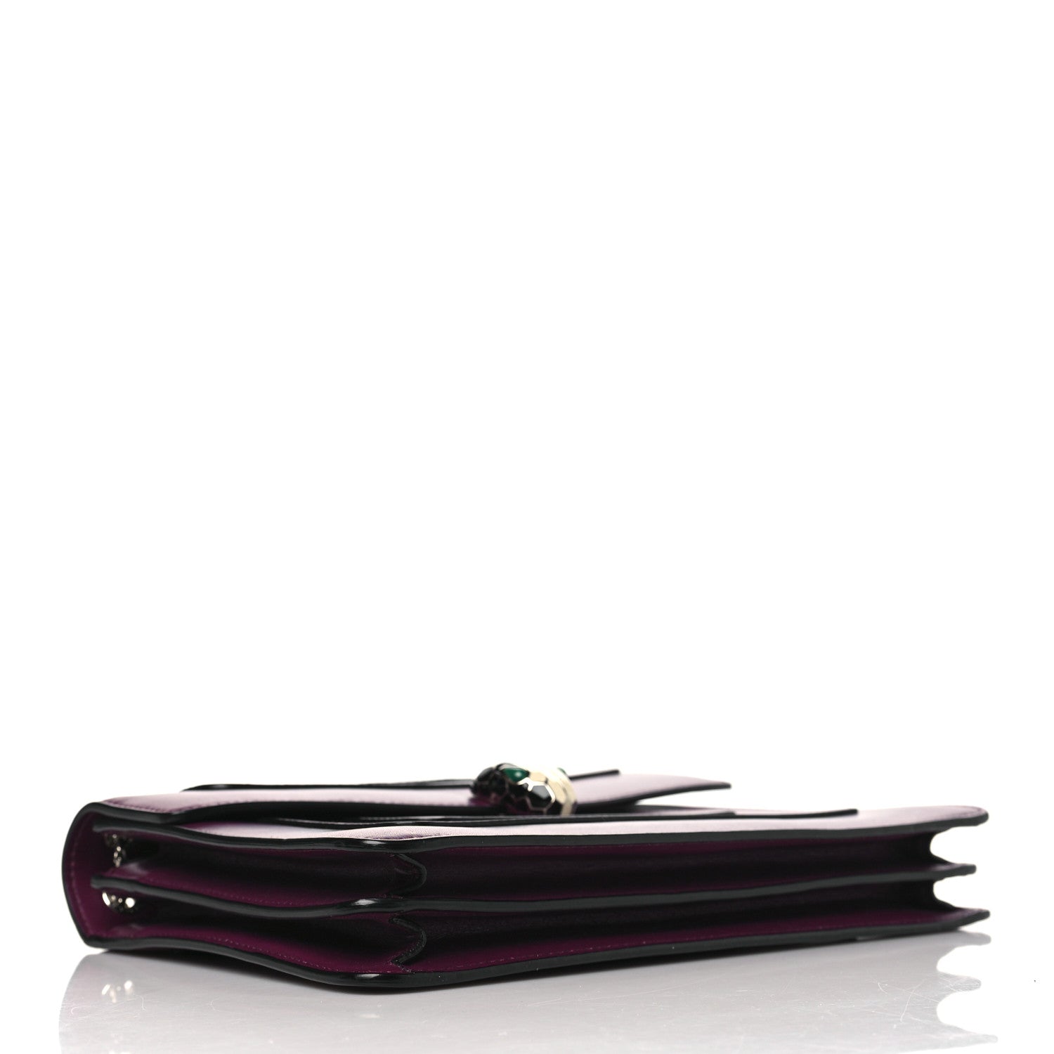 Bulgari Calfskin Serpenti Forever Shoulder Bag Plum 4 of 8