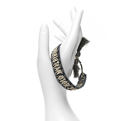 Christian Dior Woven Cotton J'Adior Friendship Bracelet Navy 2 of 3